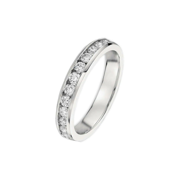 White gold channel set wedding band clearance
