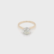 2-Tone 6-Prong Classic Solitaire Diamond Engagement Ring