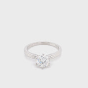 6-Prong White Gold Solitaire Diamond Engagement Ring