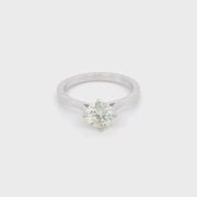 Modern White Gold Solitaire Diamond Engagement Ring