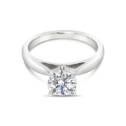 14k White Gold Solitaire Engagement Ring