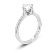 Modern White Gold Solitaire Diamond Engagement Ring