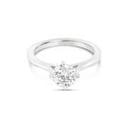 Modern White Gold Solitaire Diamond Engagement Ring