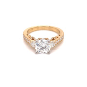 Romance Three-stone Round1.50CT Lab-grown 0.62ctw Diamond Engagement Ring