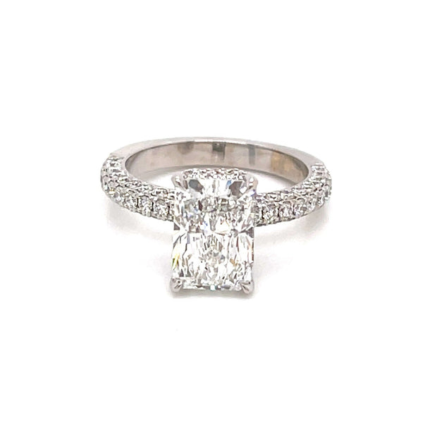 2.50ct Radiant Cut Lab Grown Diamond Engagement Ring