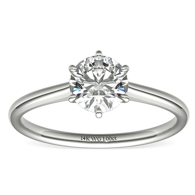 14Kt White Gold 1.00 CT Solitaire I1-HI Color