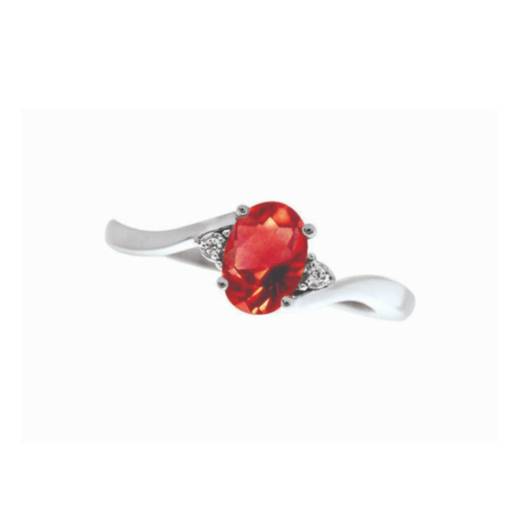 10k white gold oval birthstone and diamond ring